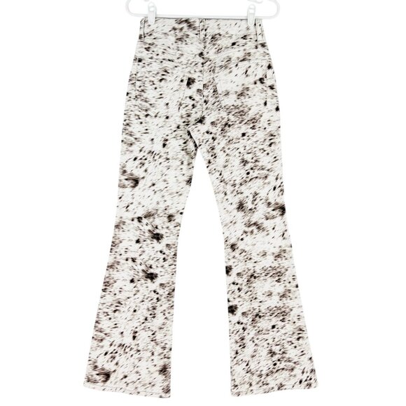 NWT Forever 21 Women's Brown & White Animal Print Flared Jeans Mid Rise Size 26 - Picture 2 of 14